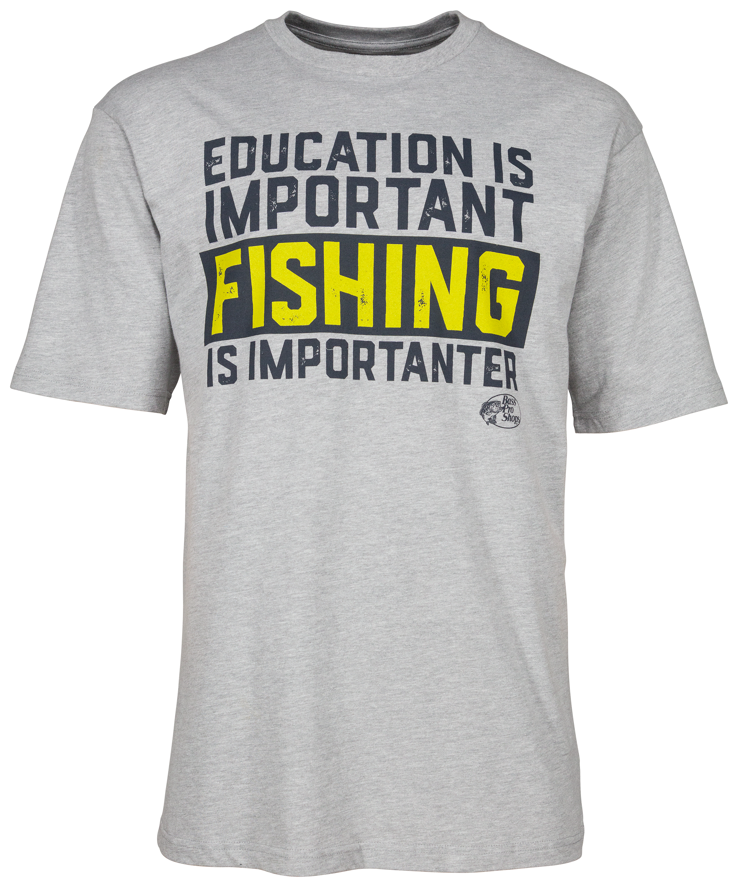 T-shirt Bass Pro Shops Homme – Gris Taille M – Manches Courtes – Pêche Outdoor